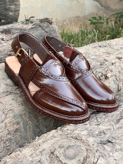 Kingra Sandal By LuxureWear( Dark Brown )