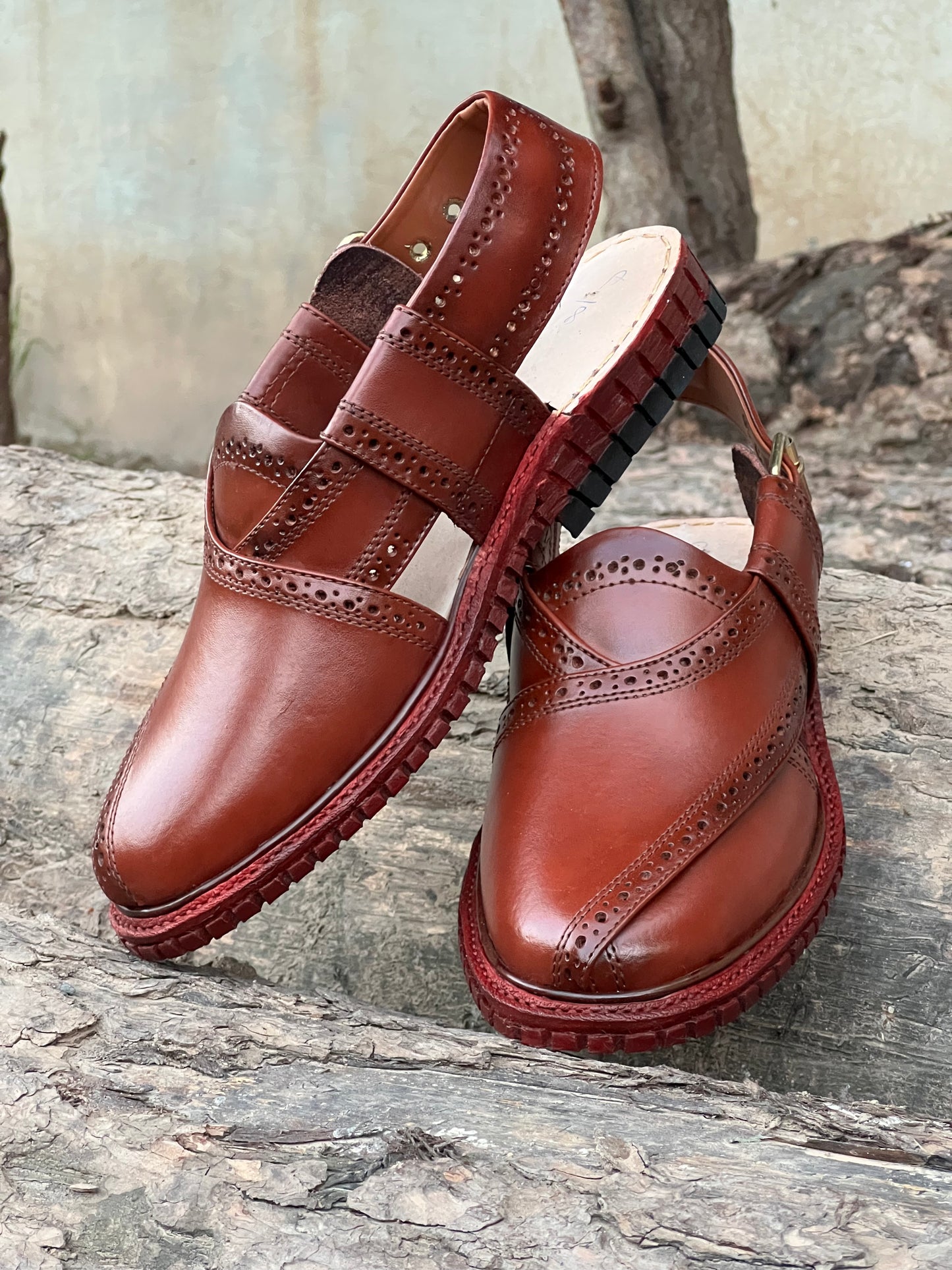 Kingra Sandal By LuxureWear(Red Brown)