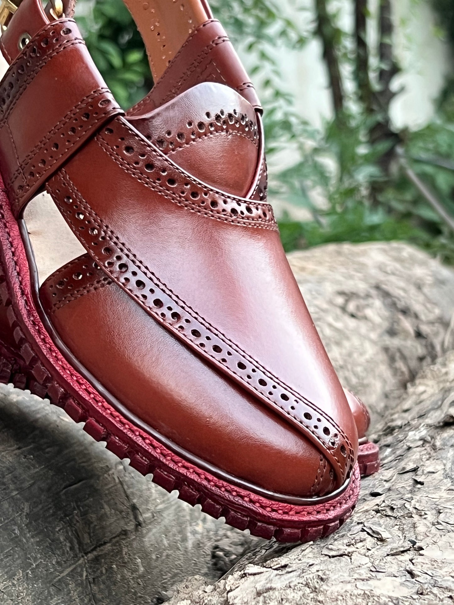 Kingra Sandal By LuxureWear(Red Brown)