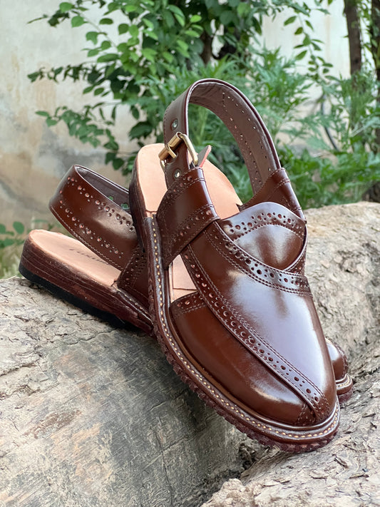 Kingra Sandal By LuxureWear( Dark Brown )