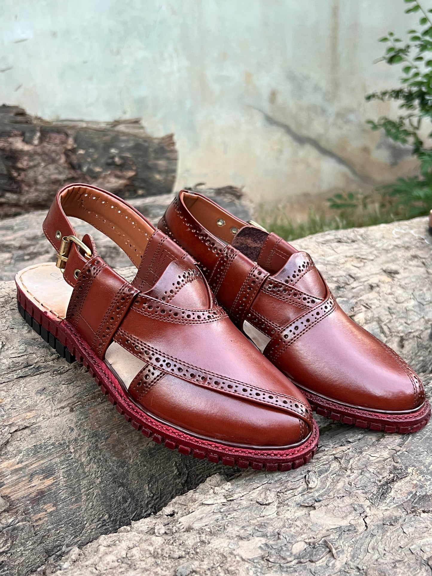 Kingra Sandal By LuxureWear(Red Brown)